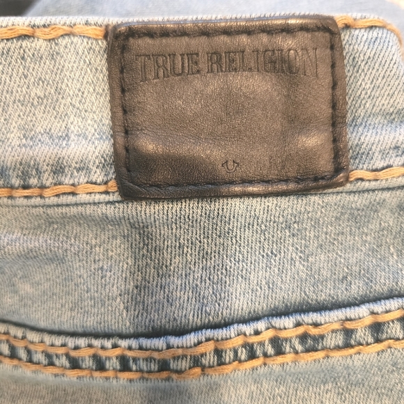 True Religion Becca Mid Rise Bootcut Light Wash Blue Denim Women's Jeans Size 28 - Picture 10 of 15